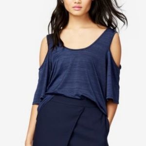 Rachel Roy Womens Top Cold Shoulder Stretch